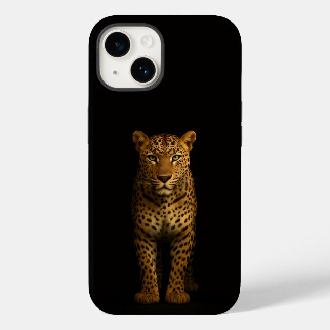 Black 4 Luxe iPhone 14 Mate, Majestic Leopard Case-Mate iPhone Case (Back)