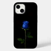 Black 4 Luxe iPhone 14 Mate, Midnight Blue Rose
