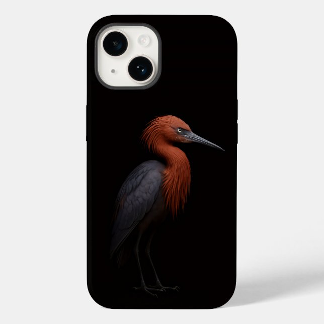 Black 4 Luxe iPhone 14 Mate, Reddish Egret Case-Mate iPhone Case (Back)