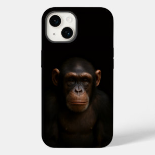 Black 4 Luxe iPhone 14 Mate, Serene Chimpanzee Case-Mate iPhone 14 Case