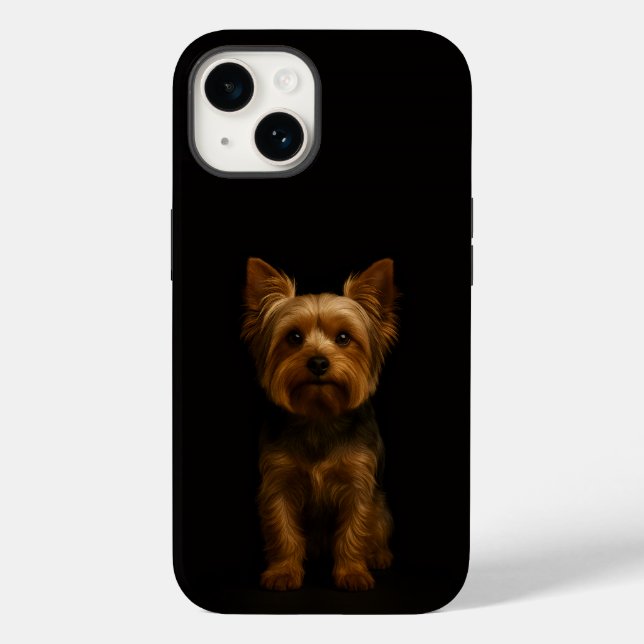 Black 4 Luxe iPhone 14 Mate, Yorkshire Terrier Case-Mate iPhone Case (Back)
