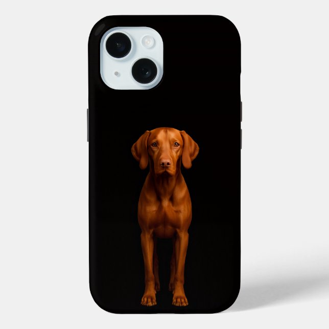 Black 4 Luxe iPhone 15 Case, Agile Vizsla Dog Case-Mate iPhone Case (Back)