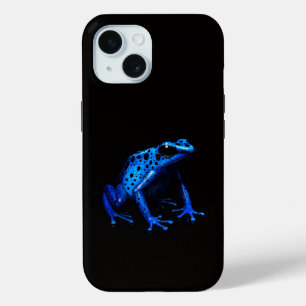 Black 4 Luxe iPhone 15 Case, Blue Frog Case