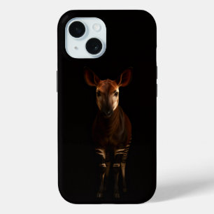 Black 4 Luxe iPhone 15 Case, Forest Okapi iPhone 15 Case