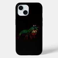 Black 4 Luxe iPhone 15 Case, Mantis Shrimp