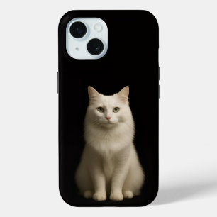 Black 4 Luxe iPhone 15 Case-Mate, Angora Cat iPhone 15 Case