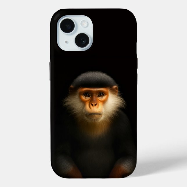Black 4 Luxe iPhone 15 Case-Mate, Red Douc Langur Case-Mate iPhone Case (Back)