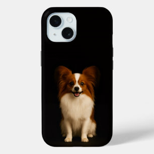 Black 4 Luxe iPhone 15 Case, Refined Papillon iPhone 15 Case