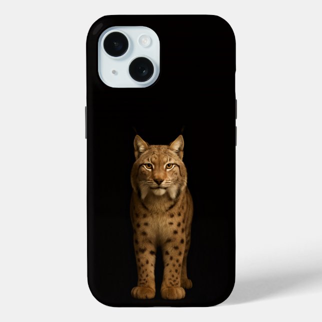 Black 4 Luxe iPhone 15 Case, Silent Lynx Case-Mate iPhone Case (Back)