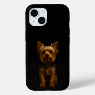 Black 4 Luxe iPhone 15 Case, Yorkshire Terrier iPhone 15 Case
