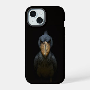 Black 4 Luxe iPhone 15 Mate, Shoebill Bird Case