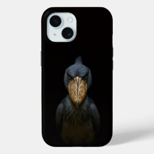 Black 4 Luxe iPhone 15 Mate, Shoebill Bird Case