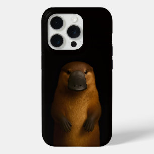 Black 4 Luxe iPhone 15 Pro Mate, Elegant Platypus iPhone 15 Pro Case