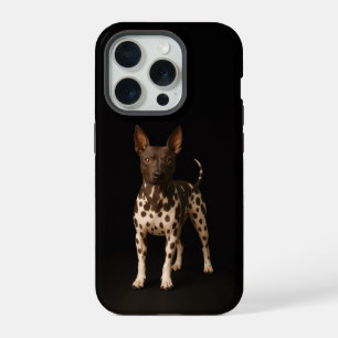 Black 4 Luxe iPhone 15 Pro Mate, Hairless Terrier Case
