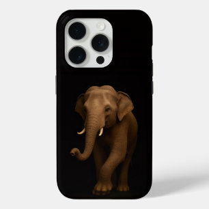 Black 4 Luxe iPhone 15 Pro Mate, Indian Elephant iPhone 15 Pro Case