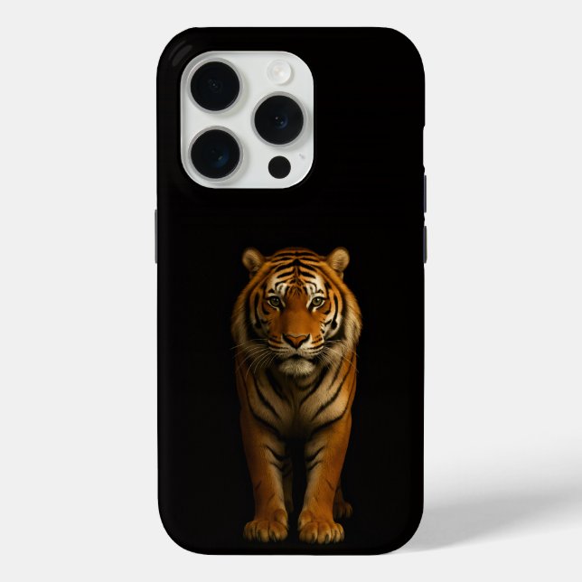 Black 4 Luxe iPhone 15 Pro Mate, Noble Tiger Case-Mate iPhone Case (Back)