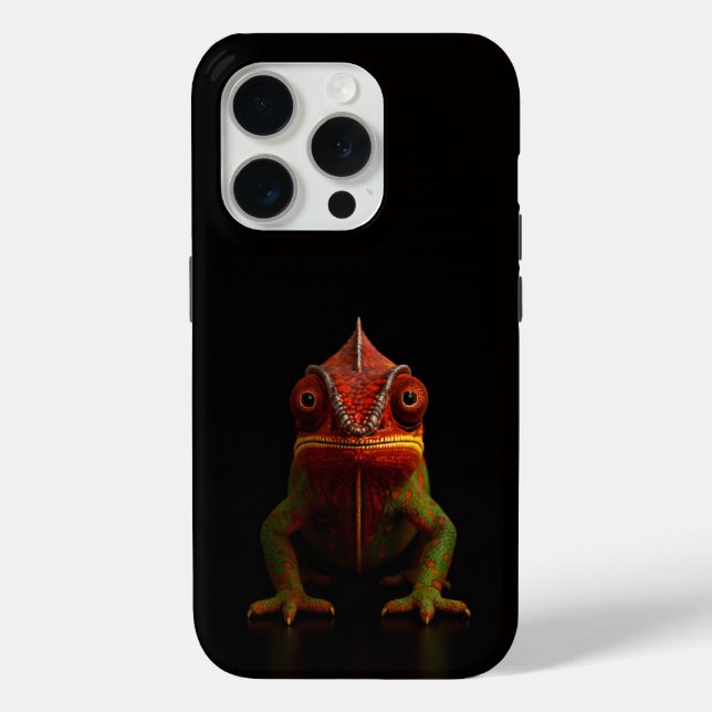 Black 4 Luxe iPhone 15 Pro Mate, Panther Chameleon Case-Mate iPhone Case (Back)