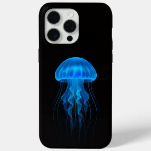 Black 4 Luxe iPhone 15 Pro Max, Blue Jellyfish Max Case