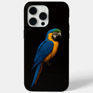 Black 4 Luxe iPhone 15 Pro Max, Blue Yellow Macaw iPhone 15 Pro Max Case
