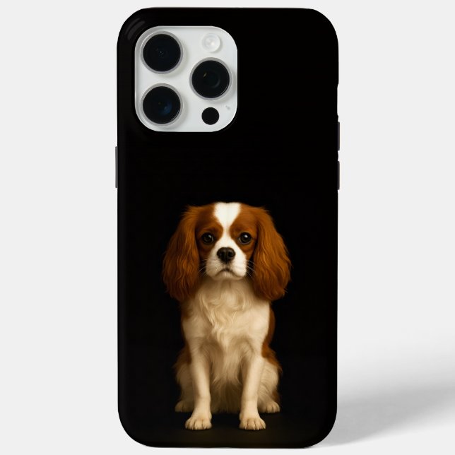 Black 4 Luxe iPhone 15 Pro Max, Cavalier Spaniel Case-Mate iPhone Case (Back)