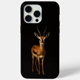 Black 4 Luxe iPhone 15 Pro Max, Elegant Gazella iPhone 15 Pro Max Case