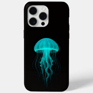 Black 4 Luxe iPhone 15 Pro Max, Green Jellyfish Max Case