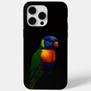 Black 4 Luxe iPhone 15 Pro Max, Lorikeet Parrot Max Case