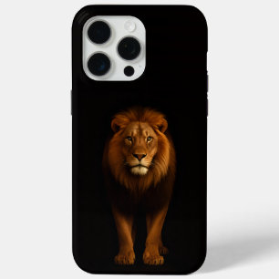 Black 4 Luxe iPhone 15 Pro Max, Majestic Lion iPhone 15 Pro Max Case
