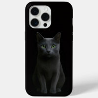Black 4 Luxe iPhone 15 Pro Max, Russian Blue Cat