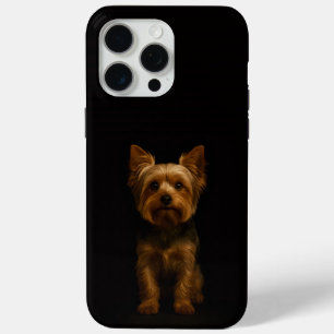 Black 4 Luxe iPhone 15 Pro Max, Yorkshire Terrier iPhone 15 Pro Max Case