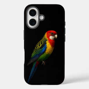 Black 4 Luxe iPhone 16 Case-Mate, Eastern Rosella iPhone 16 Case
