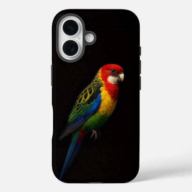 Black 4 Luxe iPhone 16 Case-Mate, Eastern Rosella Case-Mate iPhone Case (Back)