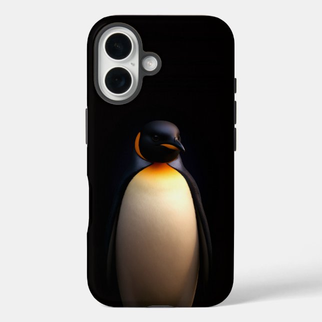 Black 4 Luxe iPhone 16 Case-Mate, Emperor Penguin Case-Mate iPhone Case (Back)