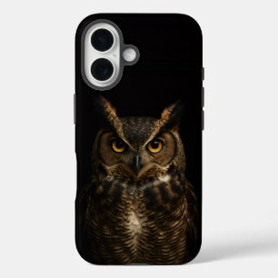 Black 4 Luxe iPhone 16 Case-Mate, Golden Eye Owl iPhone 16 Case