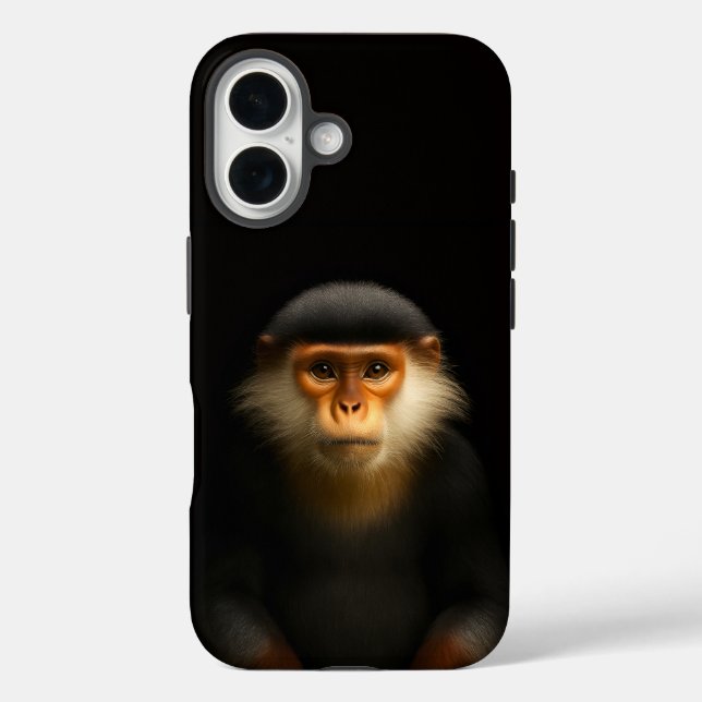 Black 4 Luxe iPhone 16 Case-Mate, Red Douc Langur Case-Mate iPhone Case (Back)
