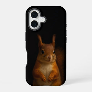 Black 4 Luxe iPhone 16 Case-Mate, Red Squirrel Case