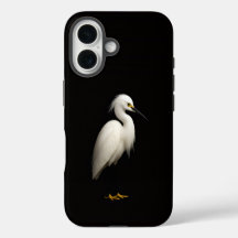 Black 4 Luxe iPhone 16 Case-Mate, Snowy Egret
