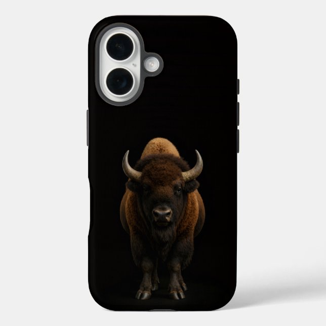 Black 4 Luxe iPhone 16 Mate, American Bison Case-Mate iPhone Case (Back)