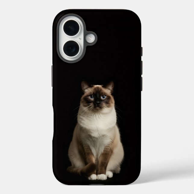 Black 4 Luxe iPhone 16 Mate, Birmanese Cat Case-Mate iPhone Case (Back)