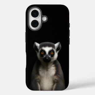 Black 4 Luxe iPhone 16 Mate, Gentle Lemur iPhone 16 Case