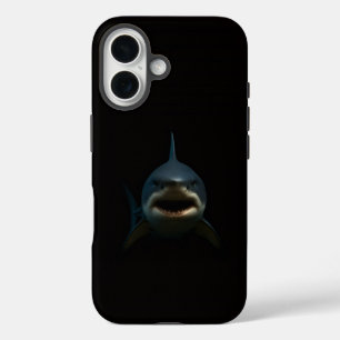 Black 4 Luxe iPhone 16 Mate, Great White Shark Case