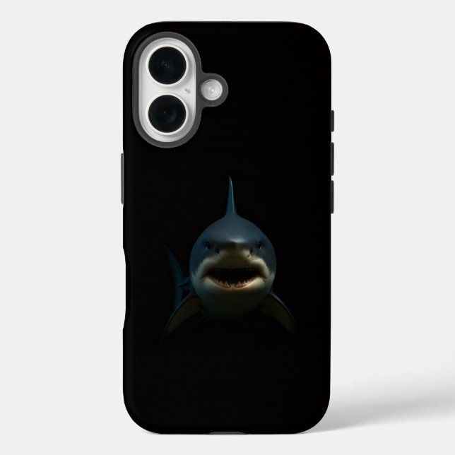 Black 4 Luxe iPhone 16 Mate, Great White Shark Case-Mate iPhone Case (Back)