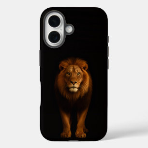 Black 4 Luxe iPhone 16 Mate, Majestic Lion iPhone 16 Case