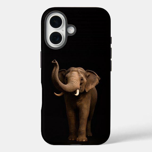 Black 4 Luxe iPhone 16 Mate, Mighty Elephant Case-Mate iPhone Case (Back)