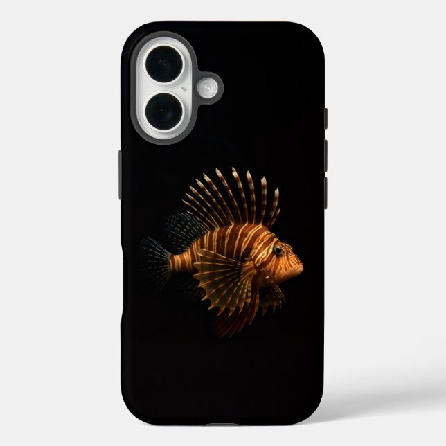 Black 4 Luxe iPhone 16 Mate, Red Lionfish Case-Mate iPhone Case (Back)