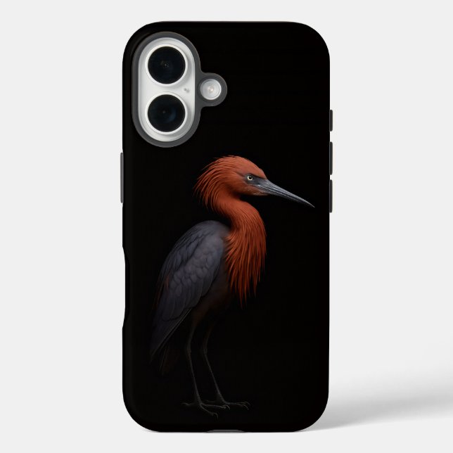 Black 4 Luxe iPhone 16 Mate, Reddish Egret Case-Mate iPhone Case (Back)
