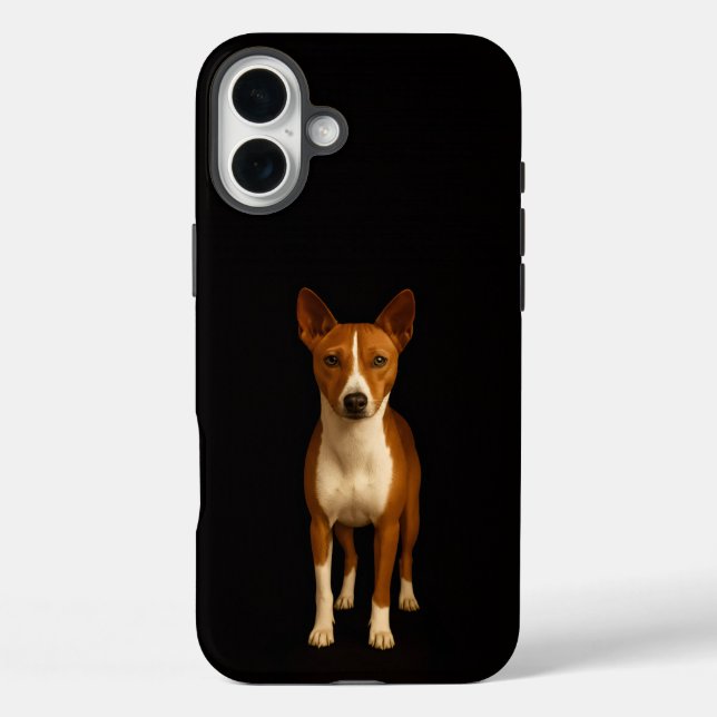 Black 4 Luxe iPhone 16 Plus, Classy Basenji Dog Case-Mate iPhone Case (Back)