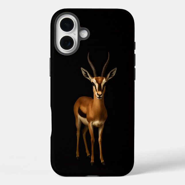 Black 4 Luxe iPhone 16 Plus, Elegant Gazella Case-Mate iPhone Case (Back)
