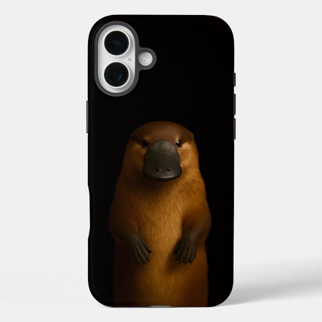 Black 4 Luxe iPhone 16 Plus, Elegant Platypus Case-Mate iPhone Case (Back)