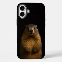 Black 4 Luxe iPhone 16 Plus, Fluffy Marmot